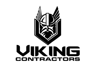 Viking contractors logo design by megalogos