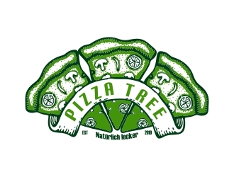 pizza tree logo design by mrdesign