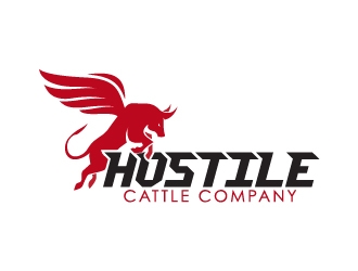 Hostile Cattle Company logo design by fawadyk