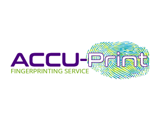 ACCU-Print Fingerprinting Service logo design by axel182