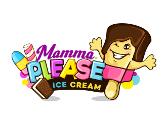 Mamma Please Ice Cream  logo design by veron