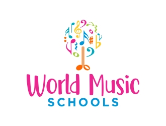 World Music Schools logo design by cikiyunn