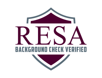 RESA Background Check Verified  logo design by lexipej