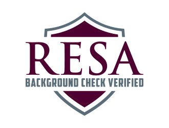 RESA Background Check Verified  logo design by lexipej