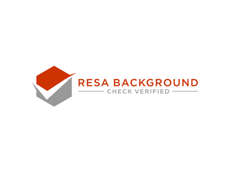 RESA Background Check Verified  logo design by bomie