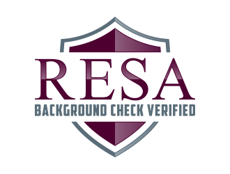 RESA Background Check Verified  logo design by lexipej