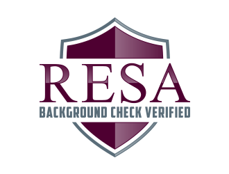 RESA Background Check Verified  logo design by lexipej