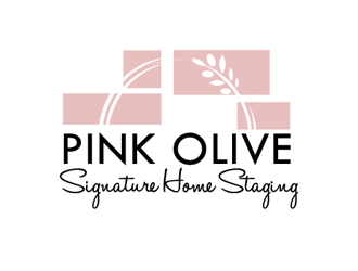 Pink Olive Signature Home Staging logo design by megalogos