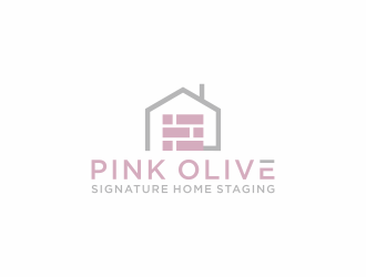 Pink Olive Signature Home Staging logo design by checx