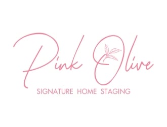 Pink Olive Signature Home Staging logo design by cikiyunn