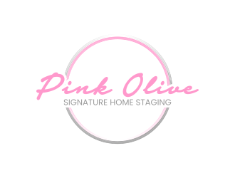 Pink Olive Signature Home Staging logo design by pakNton
