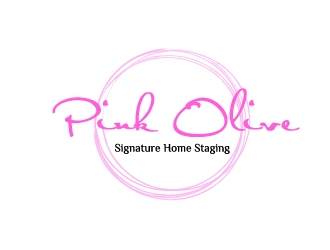 Pink Olive Signature Home Staging logo design by Marianne