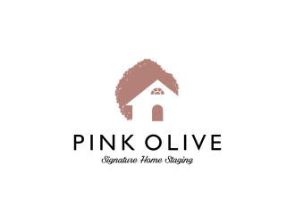 Pink Olive Signature Home Staging logo design by DiDdzin
