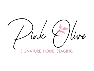 Pink Olive Signature Home Staging logo design by cikiyunn