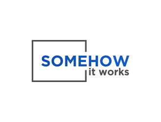 Somehow It Works logo design by Purwoko21