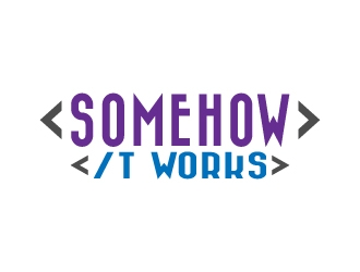 Somehow It Works logo design by desynergy