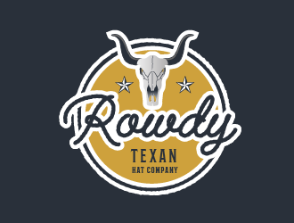 Rowdy Texan Hat Company logo design by SOLARFLARE