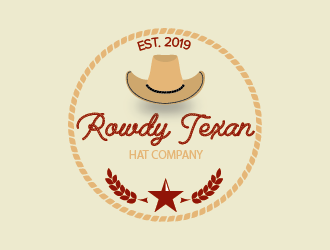 Rowdy Texan Hat Company logo design by czars