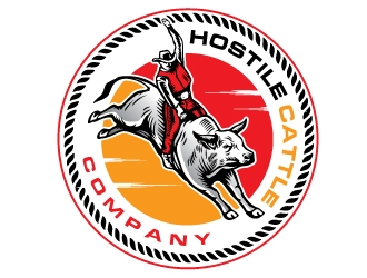 Hostile Cattle Company logo design by REDCROW