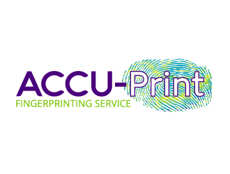 ACCU-Print Fingerprinting Service logo design by axel182