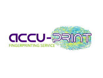 ACCU-Print Fingerprinting Service logo design by axel182