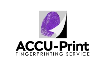 ACCU-Print Fingerprinting Service logo design by Marianne
