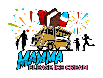 Mamma Please Ice Cream  logo design by ROSHTEIN