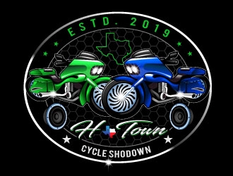 H-Town Cycle Showdown logo design by Suvendu