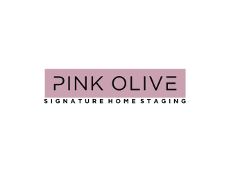 Pink Olive Signature Home Staging logo design by bricton