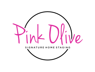 Pink Olive Signature Home Staging logo design by nurul_rizkon