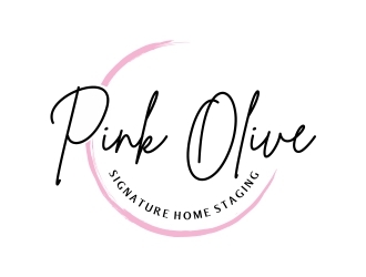 Pink Olive Signature Home Staging logo design by ruki