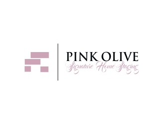 Pink Olive Signature Home Staging logo design by amazing