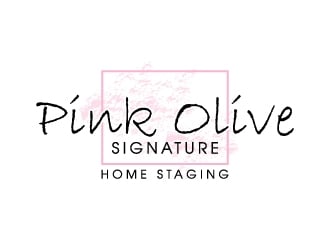 Pink Olive Signature Home Staging logo design by desynergy
