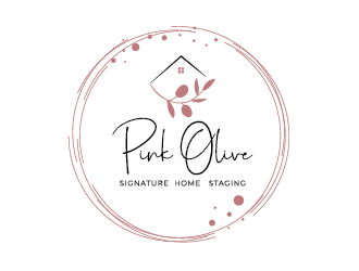 Pink Olive Signature Home Staging logo design by ShadowL