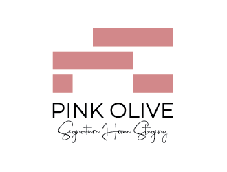 Pink Olive Signature Home Staging logo design by ShadowL