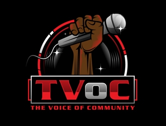 The Voice of Community (TVoC) logo design by DreamLogoDesign