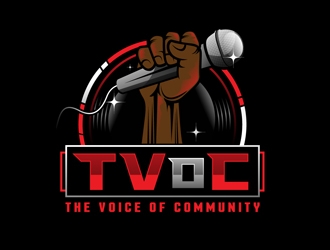 The Voice of Community (TVoC) logo design by DreamLogoDesign