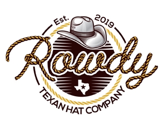 Rowdy Texan Hat Company logo design by MAXR