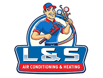 L & S Air Conditioning & Heating logo design by Optimus