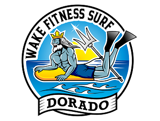 WAKE FITNESS SURF DORADO logo design by haze