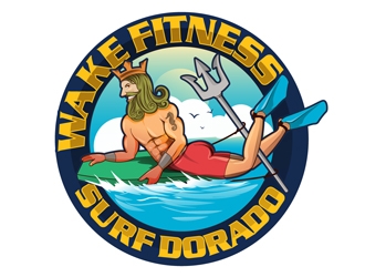 WAKE FITNESS SURF DORADO logo design by DreamLogoDesign