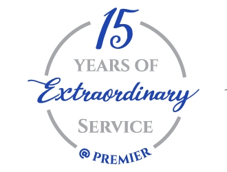 15 years of extraordinary service @ Premier logo design by MonkDesign