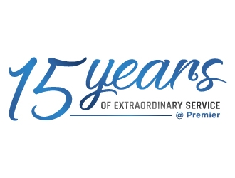 15 years of extraordinary service @ Premier logo design by MonkDesign