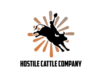Hostile Cattle Company logo design by ROSHTEIN