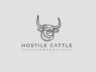Hostile Cattle Company logo design by Eliben