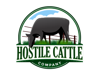 Hostile Cattle Company logo design by mutafailan