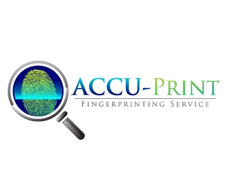 ACCU-Print Fingerprinting Service logo design by REDCROW