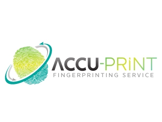 ACCU-Print Fingerprinting Service logo design by REDCROW