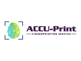 ACCU-Print Fingerprinting Service logo design by pencilhand