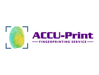 ACCU-Print Fingerprinting Service logo design by pencilhand